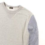 MR.OLIVE（ミスターオリーブ）STRIPE SHIRT SLEEVE SWEAT（ストライプスリーブスウェット）